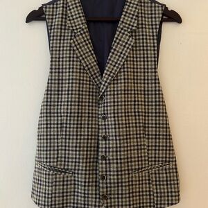 Suitsupply Black Plaid Waistcoat